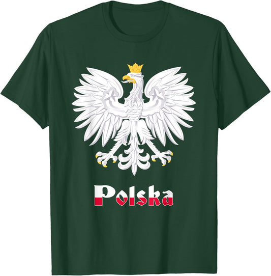 Polish Eagle Poland Coat of Arms Polska Falcon T-Shirt - T-Shirt | Forest