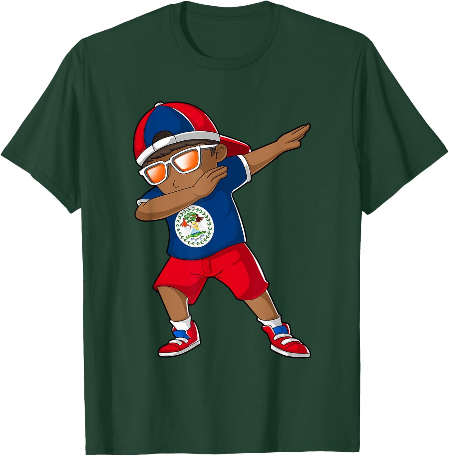 Belizean Boy Belize Kid Patriotism Roots Heritage T-Shirt - T-Shirt | Forest