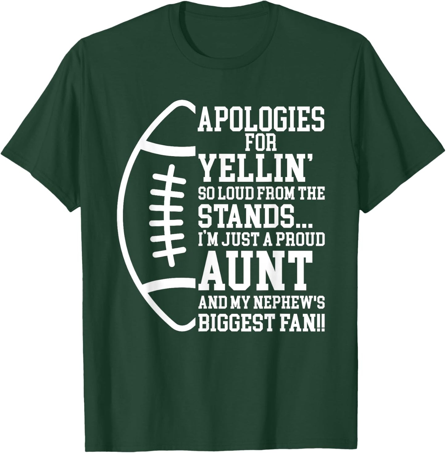 Just A Proud Football Aunt Of A Football Player Auntie T-Shirt - T-Shirt | Forest