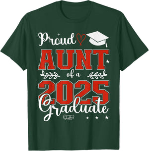 Proud Aunt of a class of 2025 graduate for graduation T-Shirt - T-Shirt | Forest