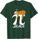 Pi Jama Sloth Pajama PJ 3.14 Pi Number Symbol Math Sloth T-Shirt - T-Shirt | Forest