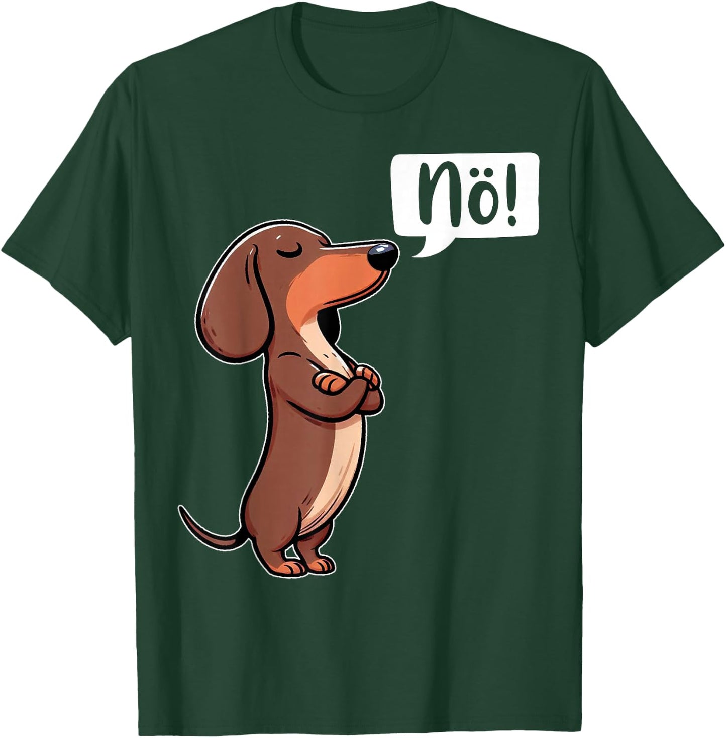 Dickköpfiger Rauhaardackel Nö Dachshund Dog Funny Dog , black T-Shirt - T-Shirt | Forest