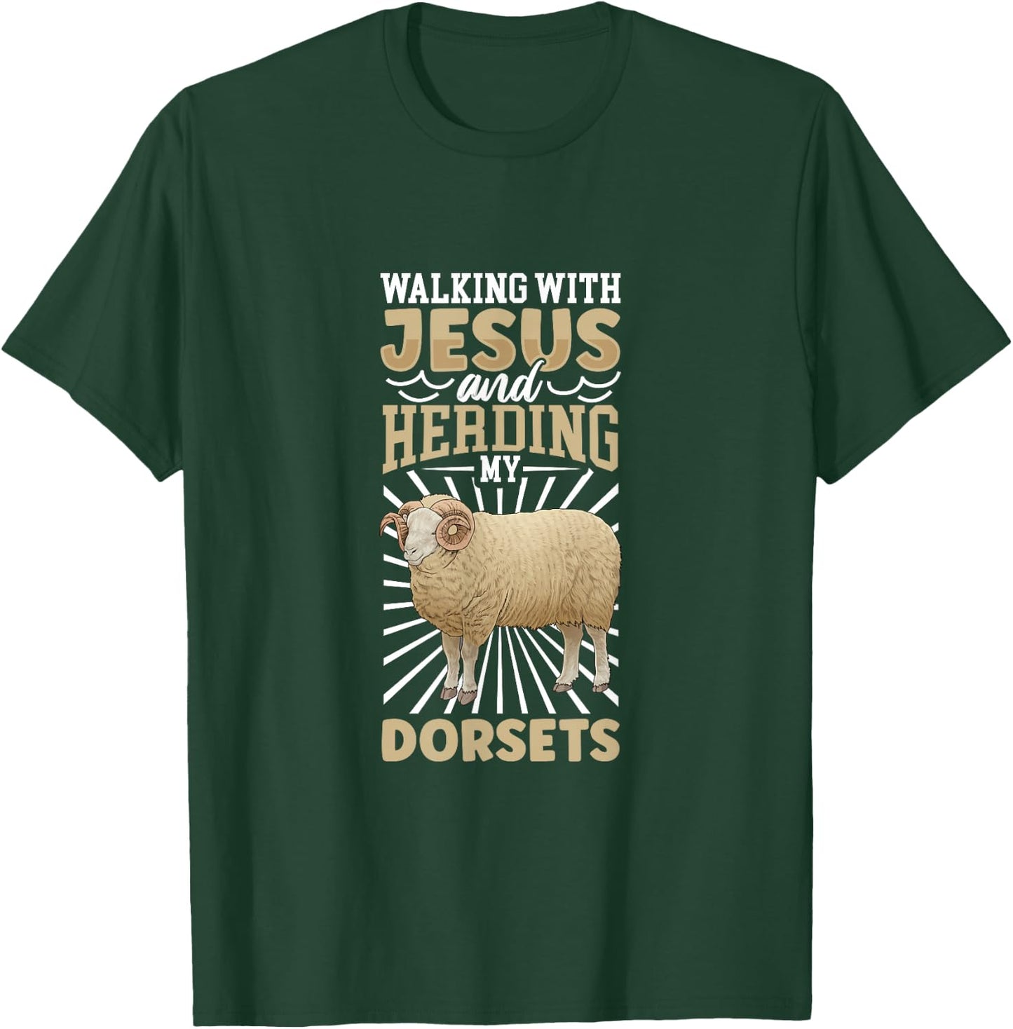 Jesus and sheep - Dorset T-Shirt - T-Shirt | Forest