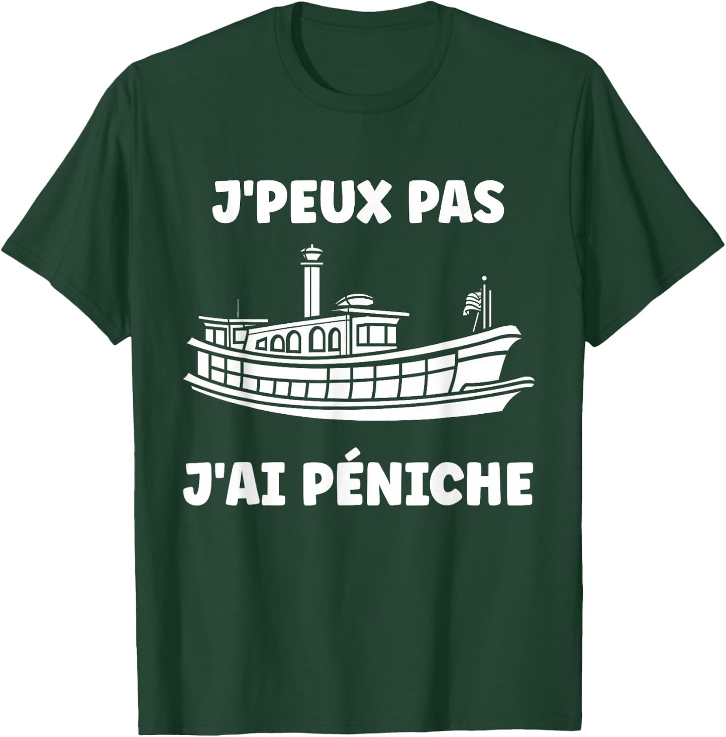 Funny Boat Houseboats Humorous I Barge , Black T-Shirt - T-Shirt | Forest
