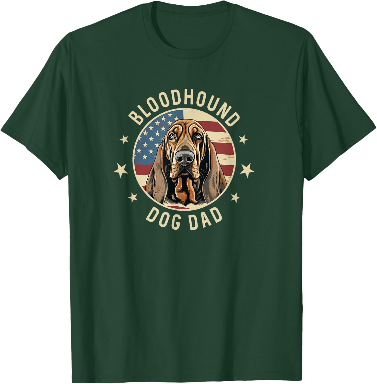 Bloodhound Gifts , Bloodhound Dog Dad T-Shirt - T-Shirt | Forest