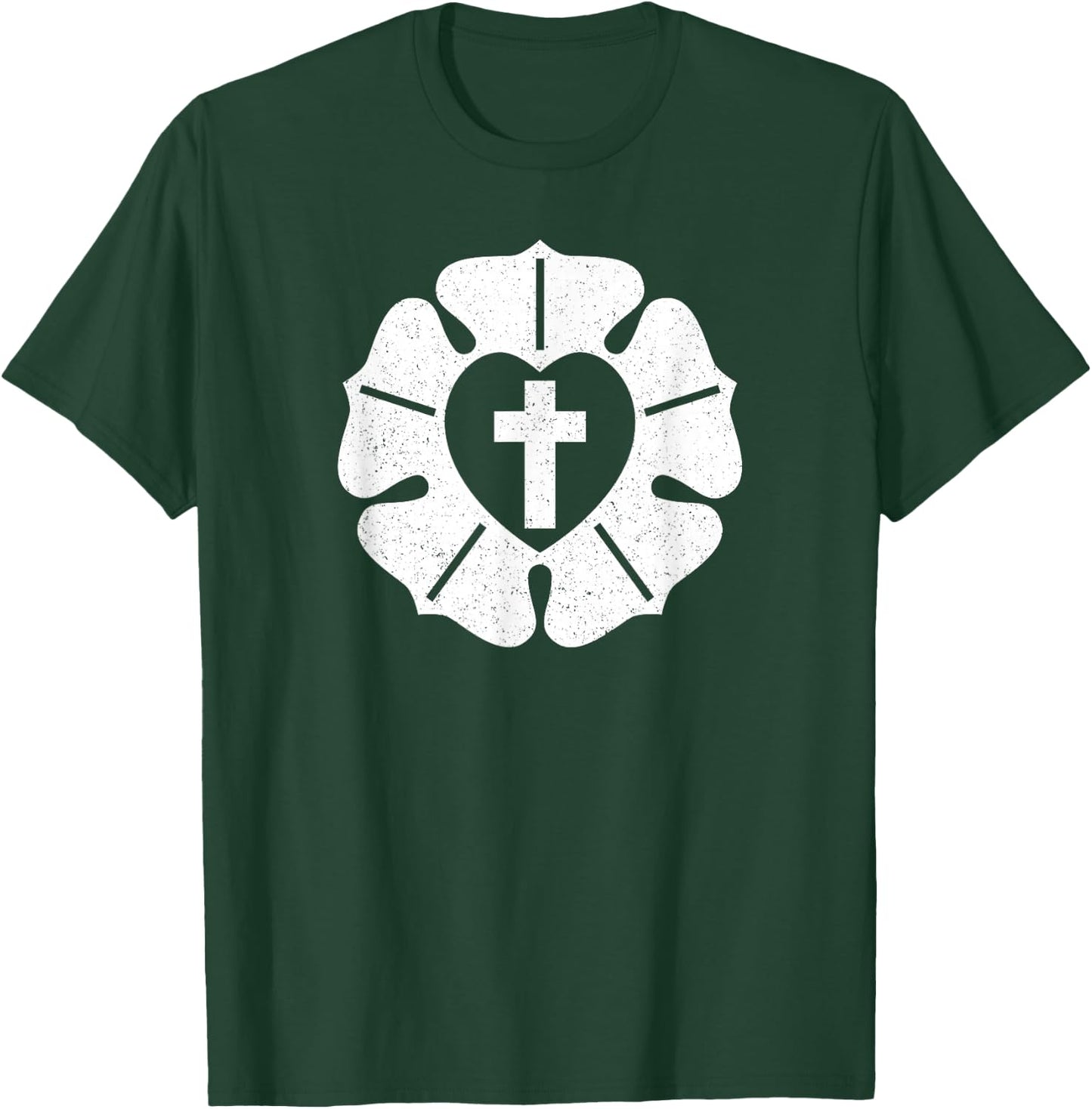 Luther Rose Seal Lutheran Symbol T-Shirt - T-Shirt | Forest
