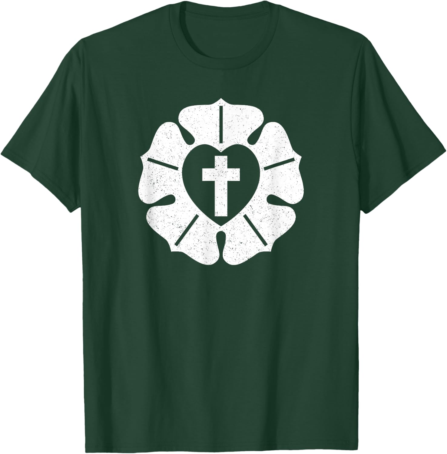 Luther Rose Seal Lutheran Symbol T-Shirt - T-Shirt | Forest