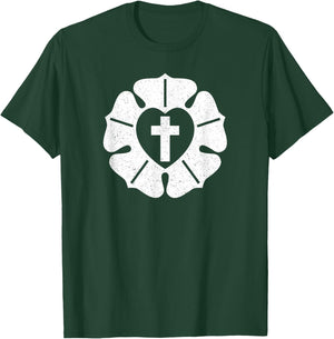 Luther Rose Seal Lutheran Symbol T-Shirt - T-Shirt | Forest