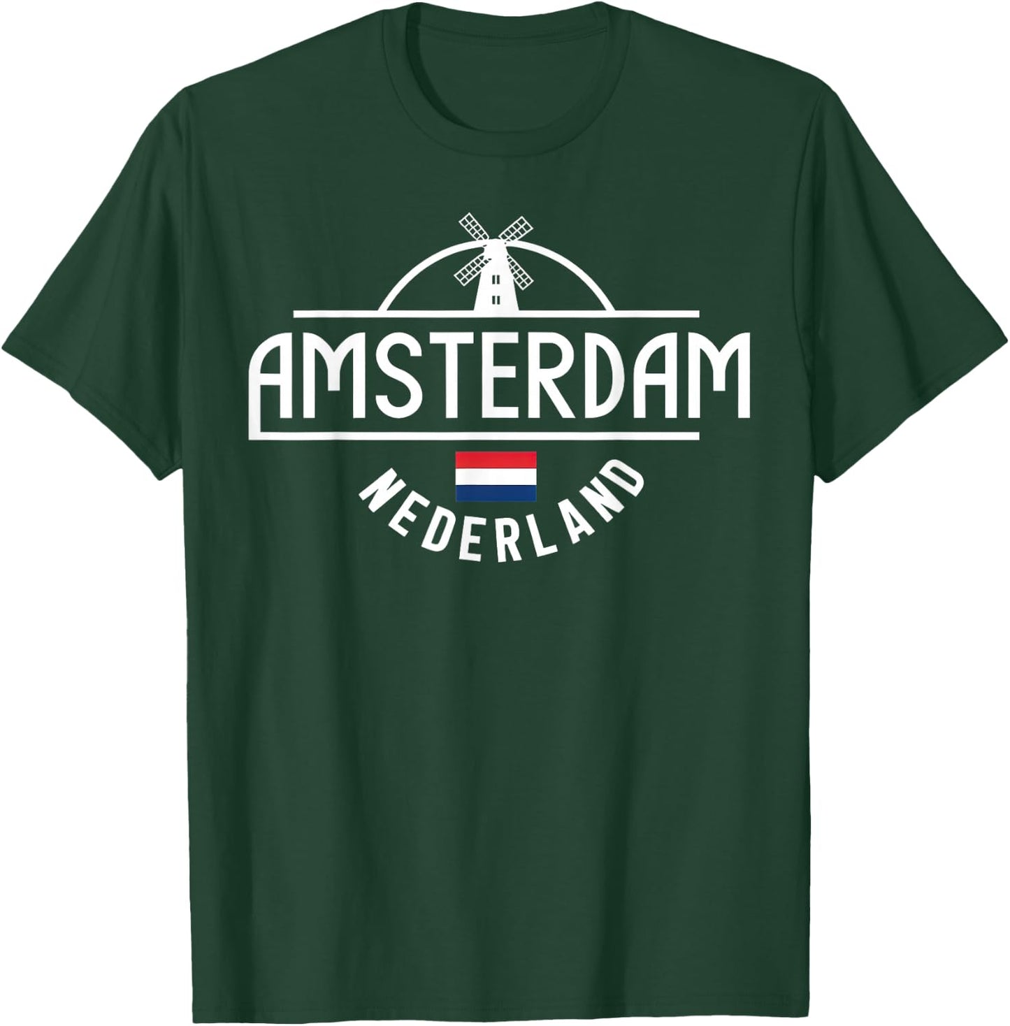 Amsterdam Nederland Netherlands City Vibes , Black, S T-Shirt - T-Shirt | Forest