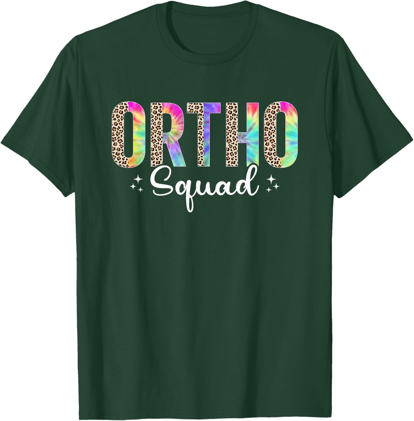 Tie Dye Leopard Ortho Squad Orthopedic Surgeon Orthopedist T-Shirt - T-Shirt | Forest