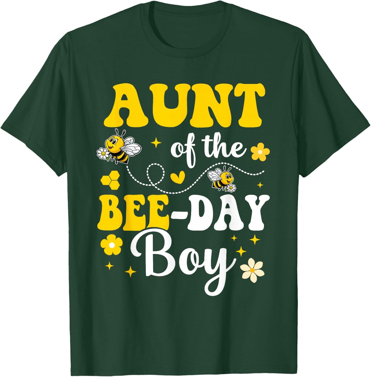 Aunt of the Bee Day Boy Bee Birthday Party Matching Family T-Shirt - T-Shirt | Forest