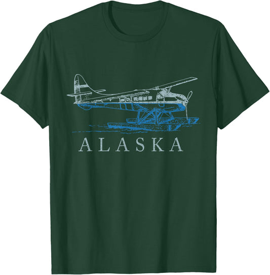 Alaska Seaplane Float Plane Vintage Pride Souvenir T-Shirt - T-Shirt | Forest