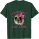 Funny I'm Literally Just a Girl Sad Hamster Meme Graphic , black T-Shirt - T-Shirt | Forest