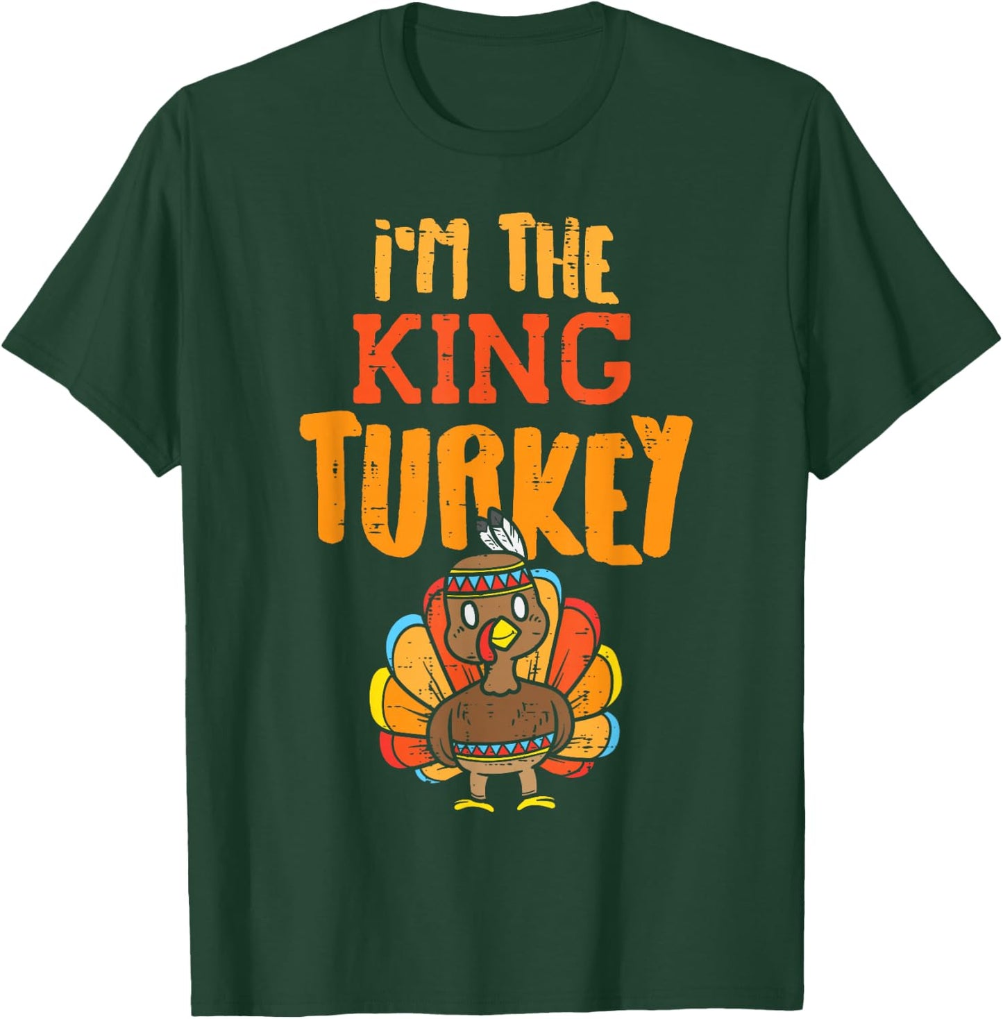 In the King Turkey Matching Thanksgiving Day Family Dad Grandpa T-Shirt - T-Shirt | Forest