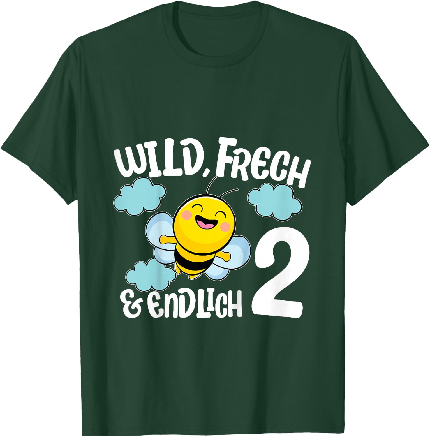 Children's Cute Bee Birthday Shirt Cheeky & Finally 2 Years Girls , black, 80 T-Shirt - T-Shirt | Forest