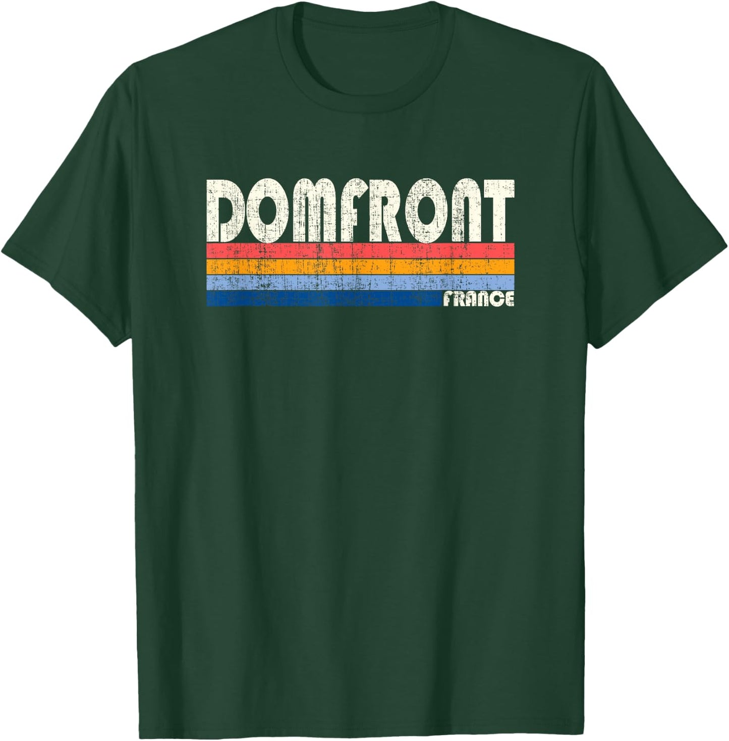 Retro Vintage 70s 80s Style Domfront, France T-Shirt - T-Shirt | Forest