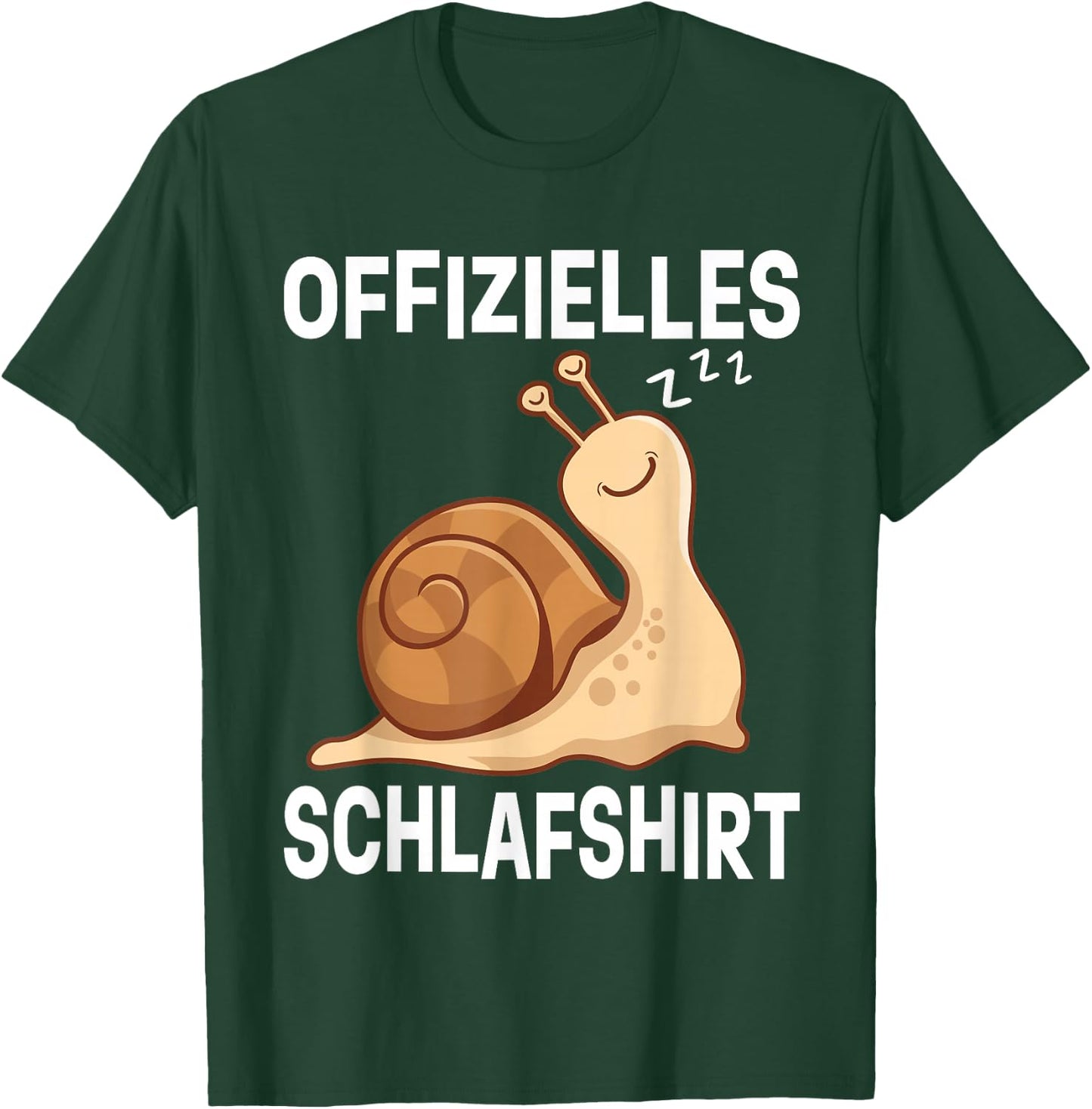 Official Snail Sleep Shirt Pyjamas Snail T-Shirt - T-Shirt | Forest