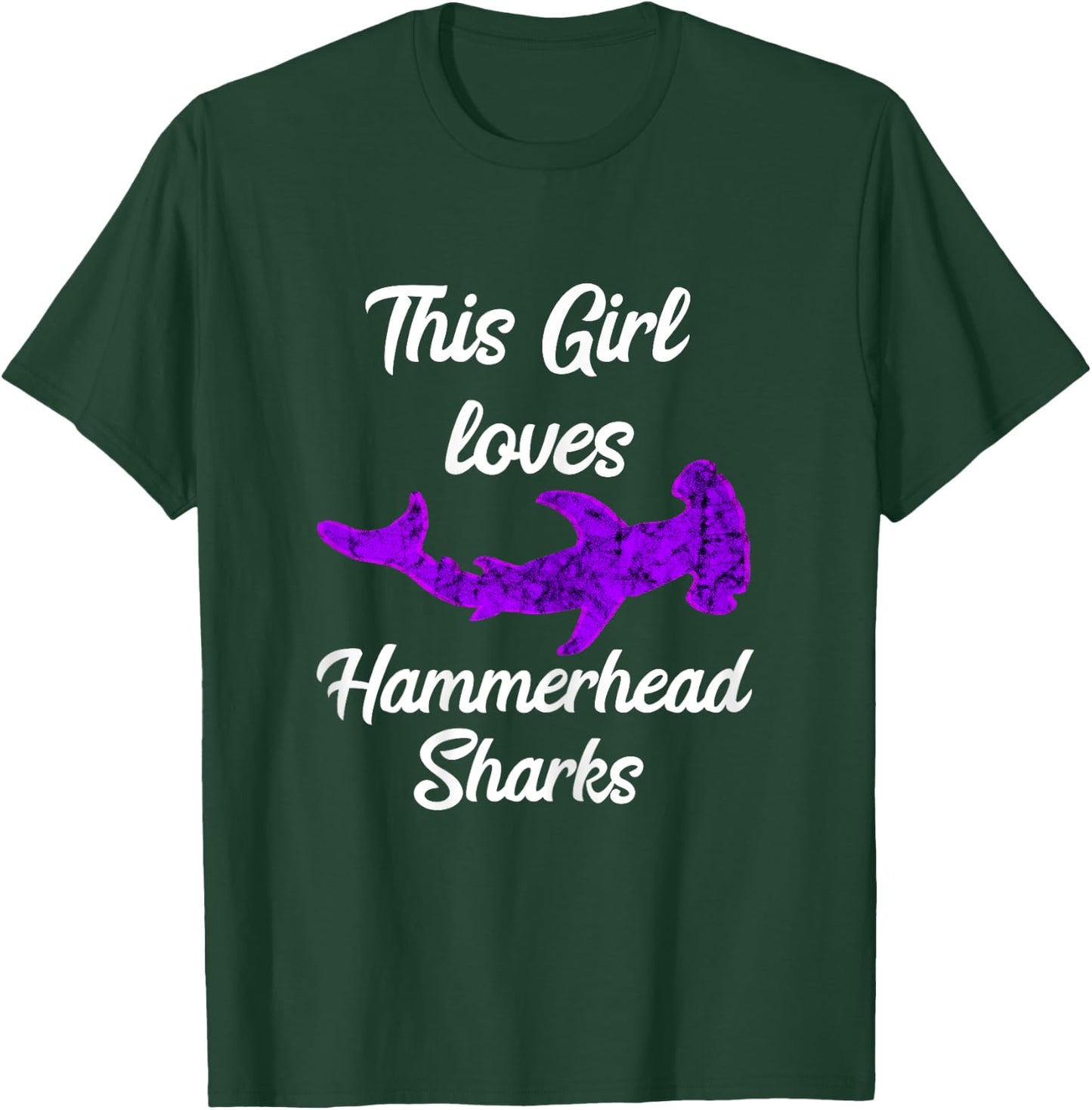 This Girl Loves Hammerhead Shark Sphyrna Ocean Fish T-Shirt - T-Shirt | Forest
