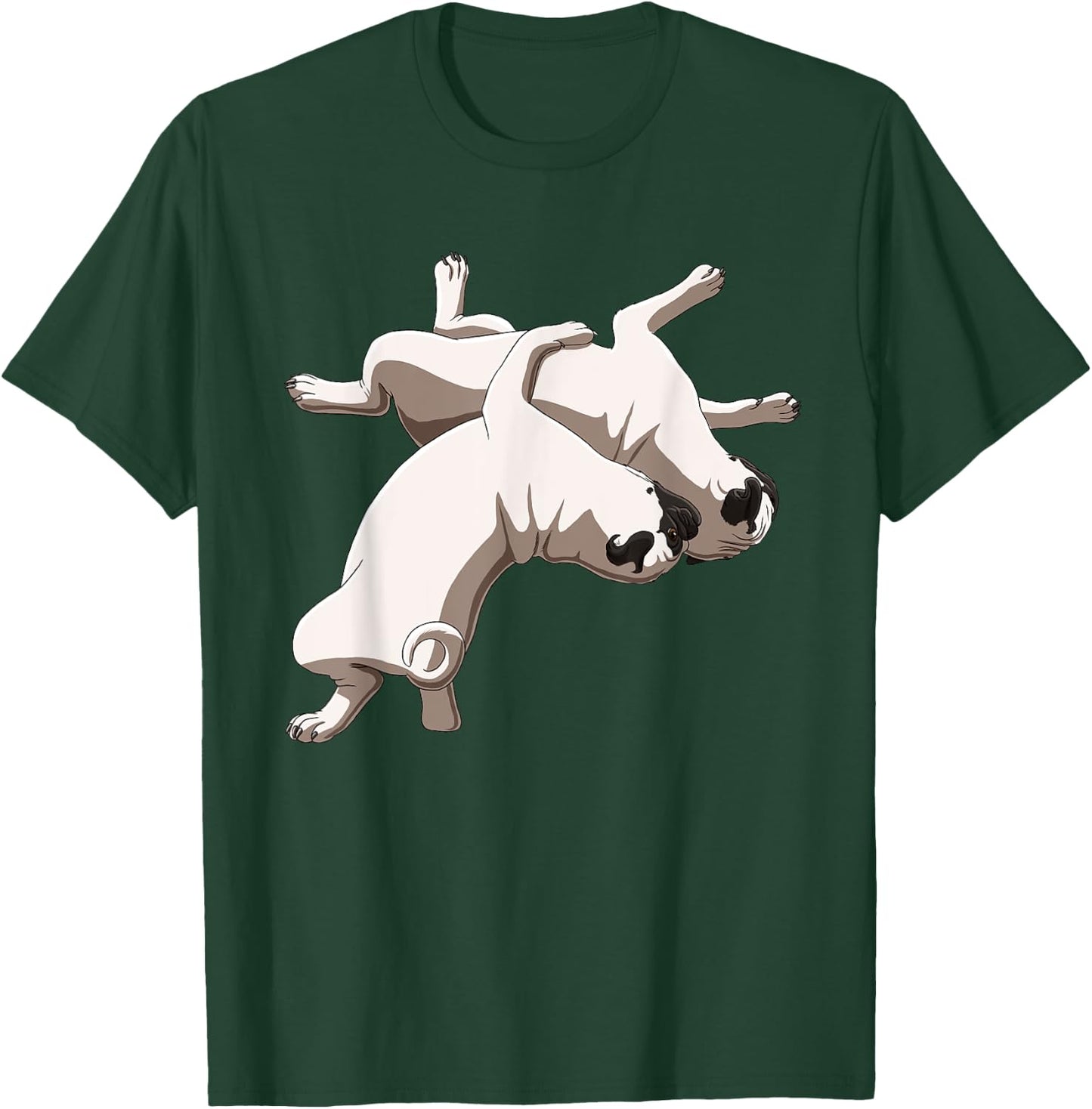 Funny Wrestling Dog Wrestler Pug Women Girls Kids T-Shirt - T-Shirt | Forest