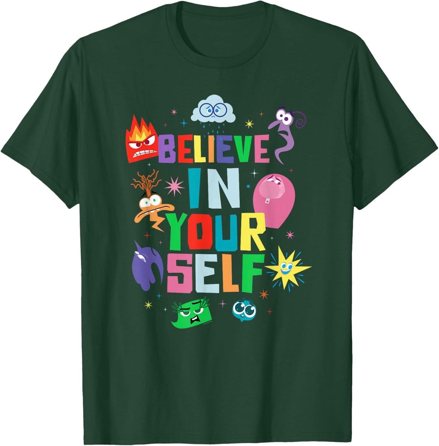 Disney and Pixar’s Inside Out 2 Emotions Believe in Yourself T-Shirt - T-Shirt | Forest