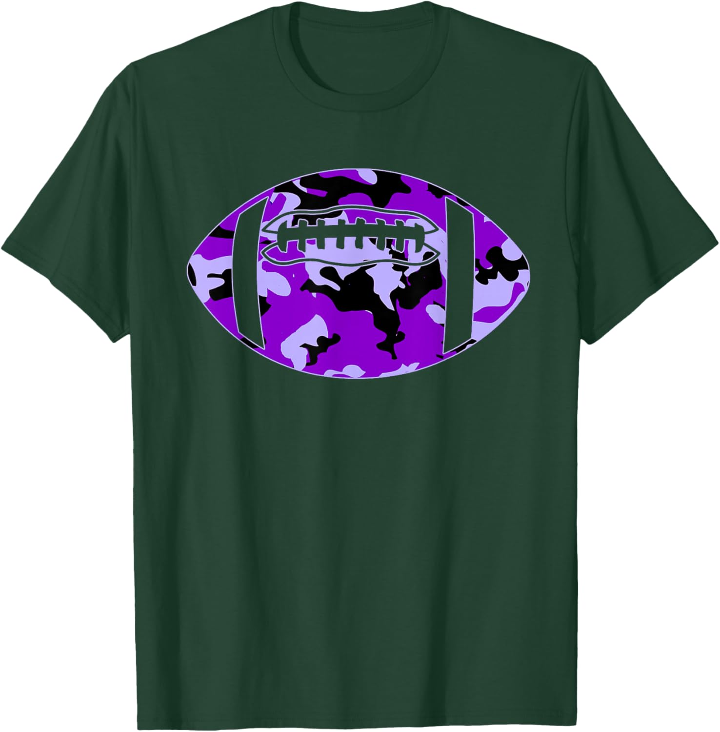 Camouflage Football Shirt - Purple Camo Football T-Shirt - T-Shirt | Forest