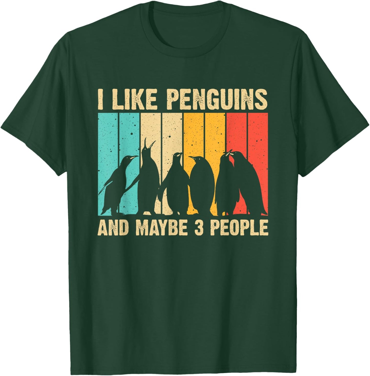 Cute Penguin Design Women Kids Retro Penguin Lover T-Shirt - T-Shirt | Forest