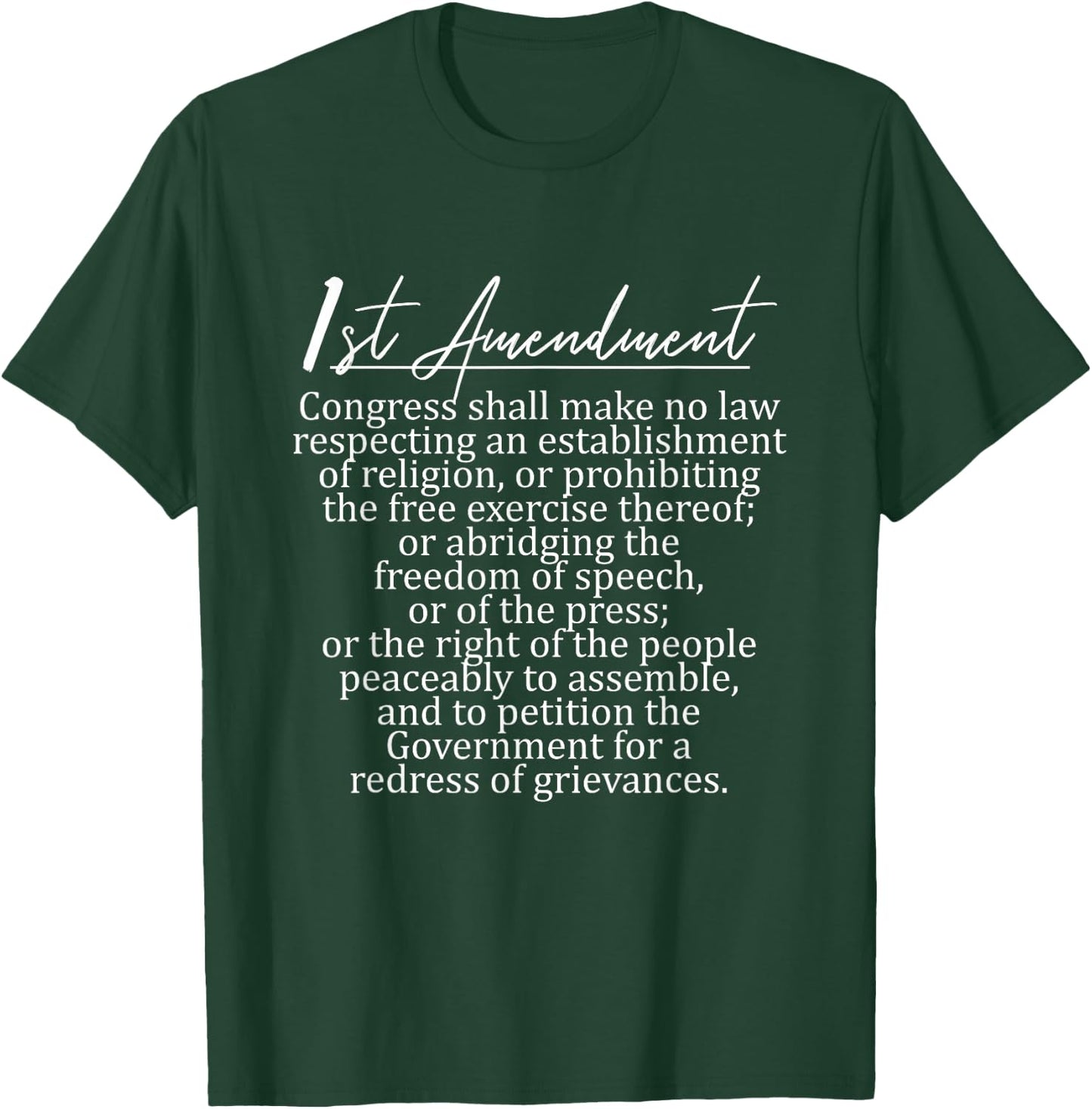 1st Amendment U.S. Constitution Support Freedom of Speech T-Shirt - T-Shirt | Forest