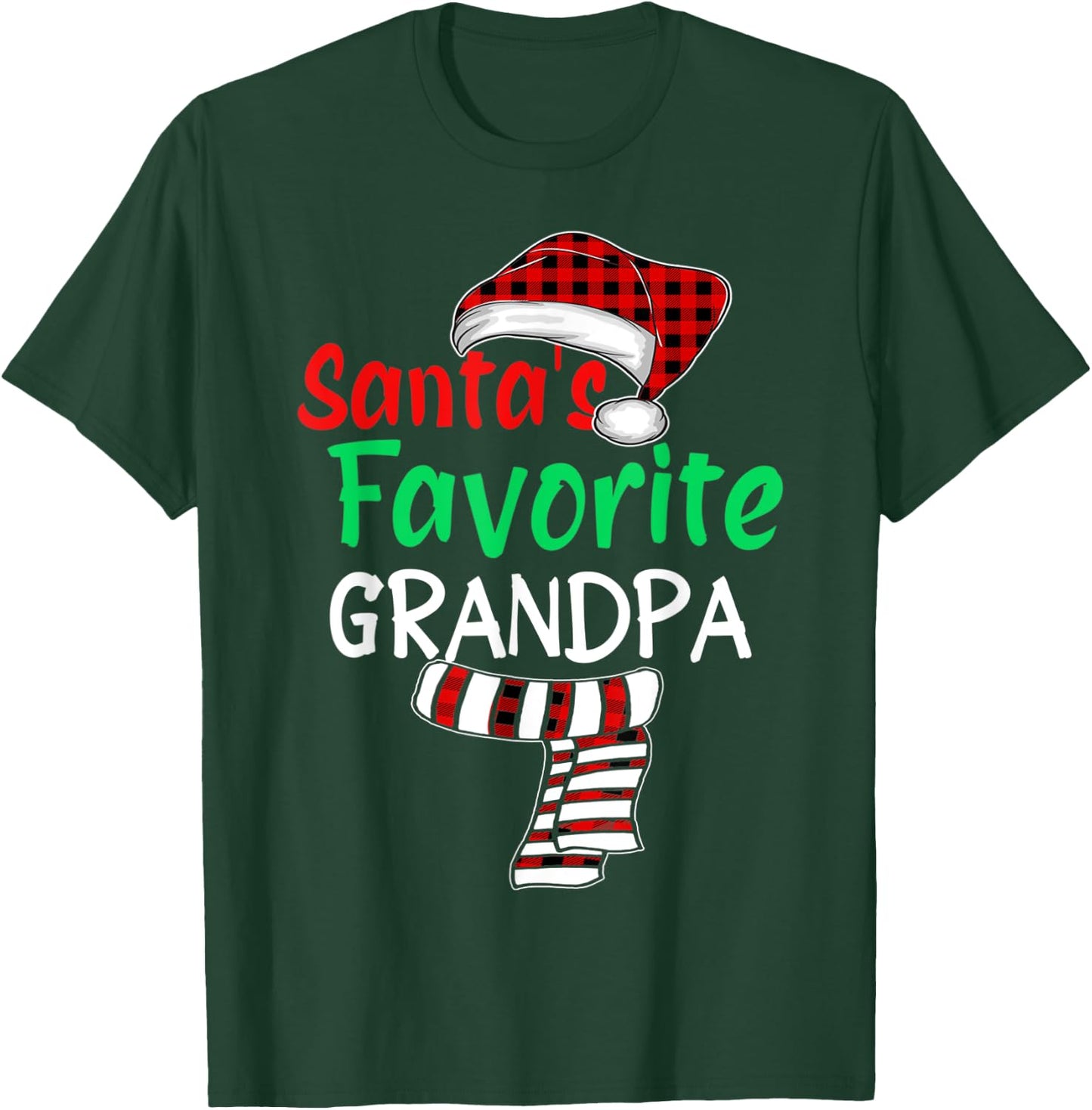 Christmas Family Santa Claus Shirt, Santa's Favorite Grandpa T-Shirt - T-Shirt | Forest