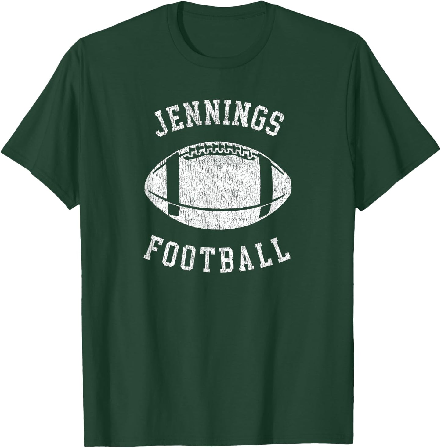 Jennings Football Distressed Vintage 80's Throwback Classic T-Shirt - T-Shirt | Forest