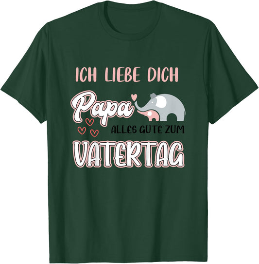 Kinder ich liebe dich papa alles gute zum vatertag T-Shirt - T-Shirt | Forest