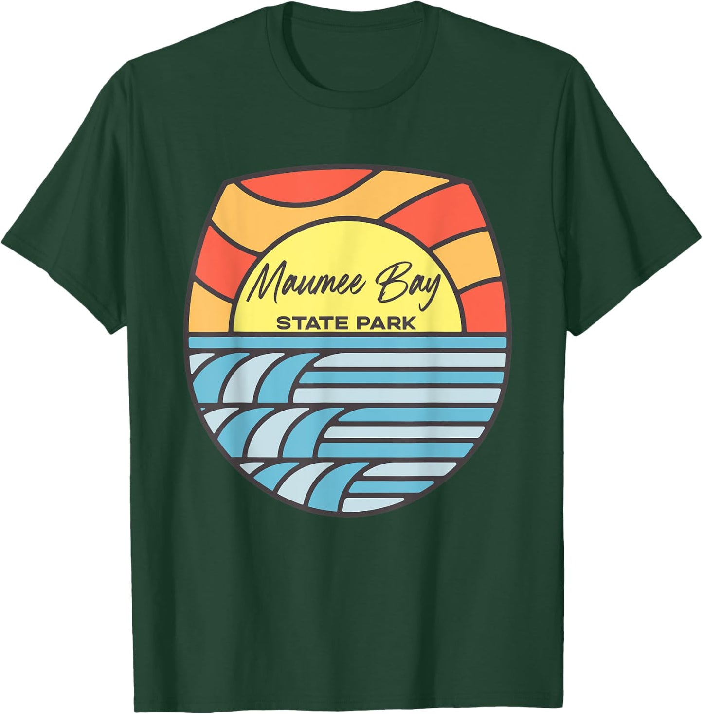 Maumee Bay State Park Ohio Lake OH Sunset Souvenirs T-Shirt - T-Shirt | Forest