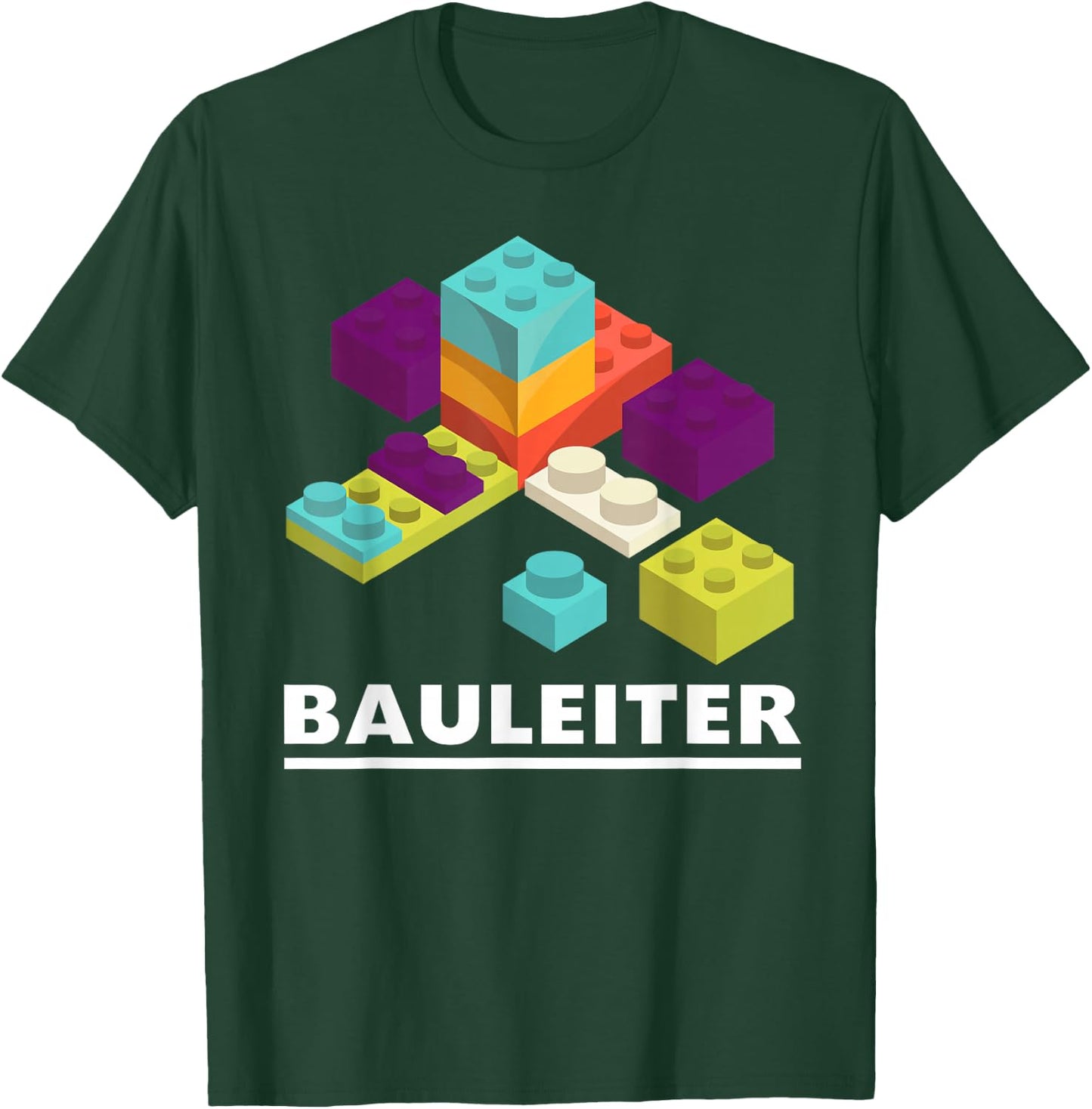 Construction Manager – Construction Worker Costume – Building Blocks T-Shirt - T-Shirt | Forest