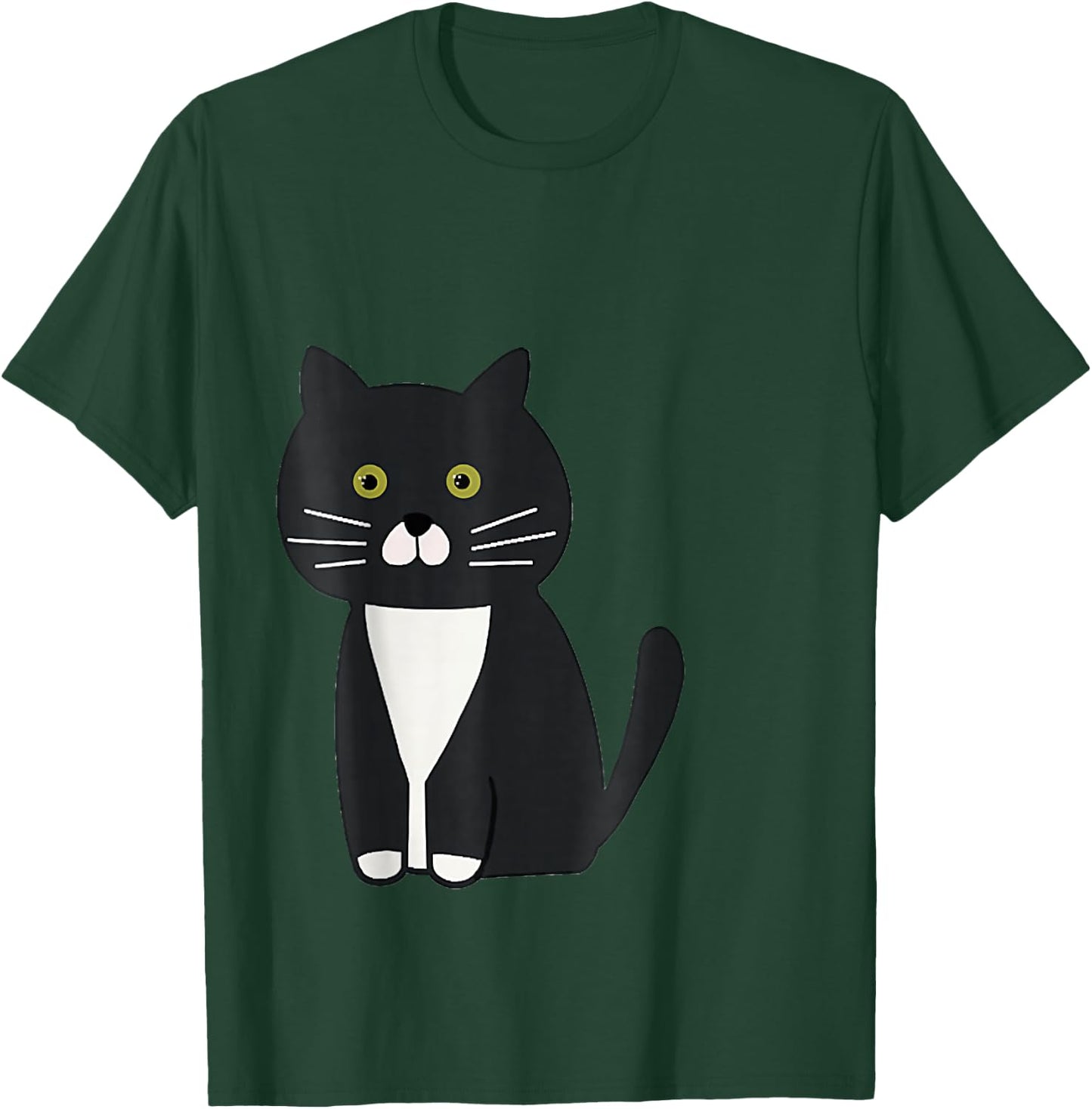 Cute Black and White Tuxedo Cat T-Shirt - T-Shirt | Forest