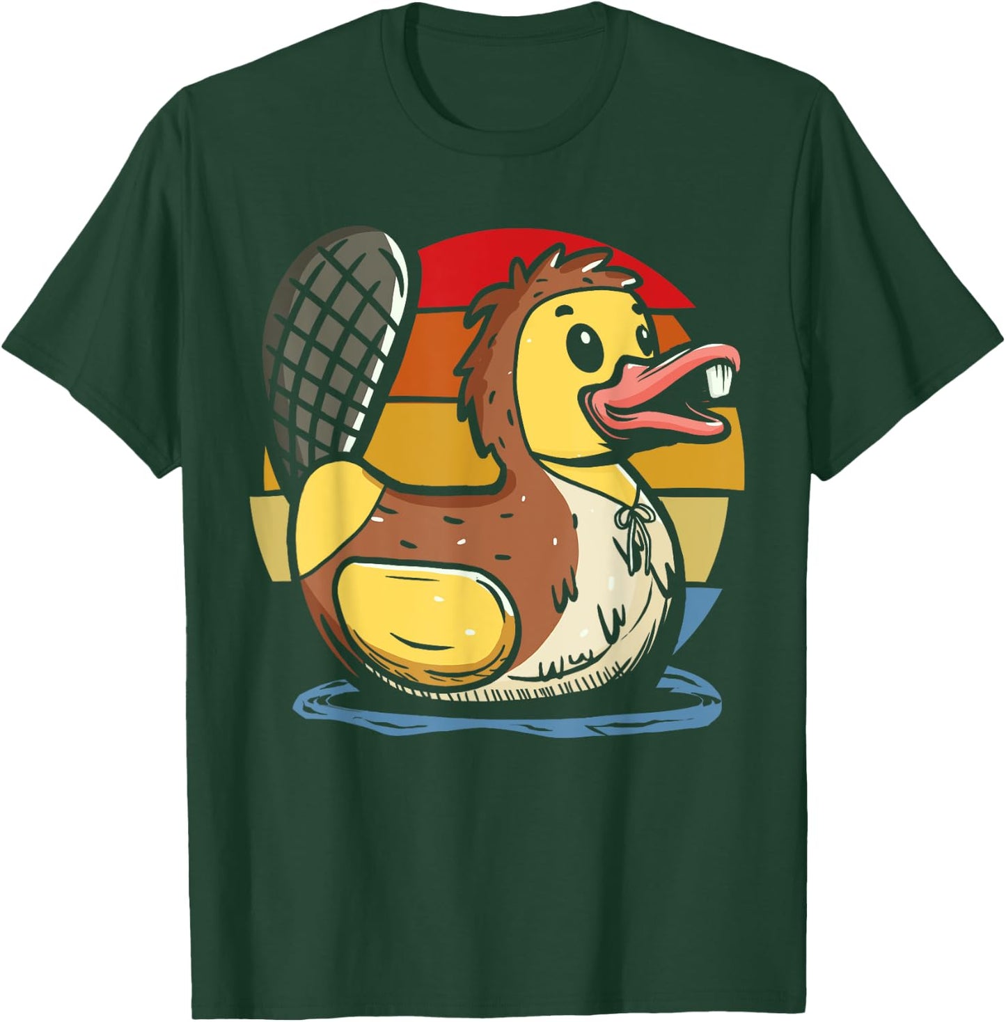 Beaver Rubber Duck Duckling T-Shirt - T-Shirt | Forest