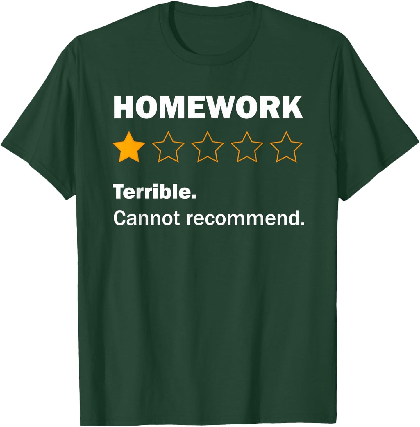 Funny Homework Joke School Humour Meme For Kids Teens T-Shirt - T-Shirt | Forest