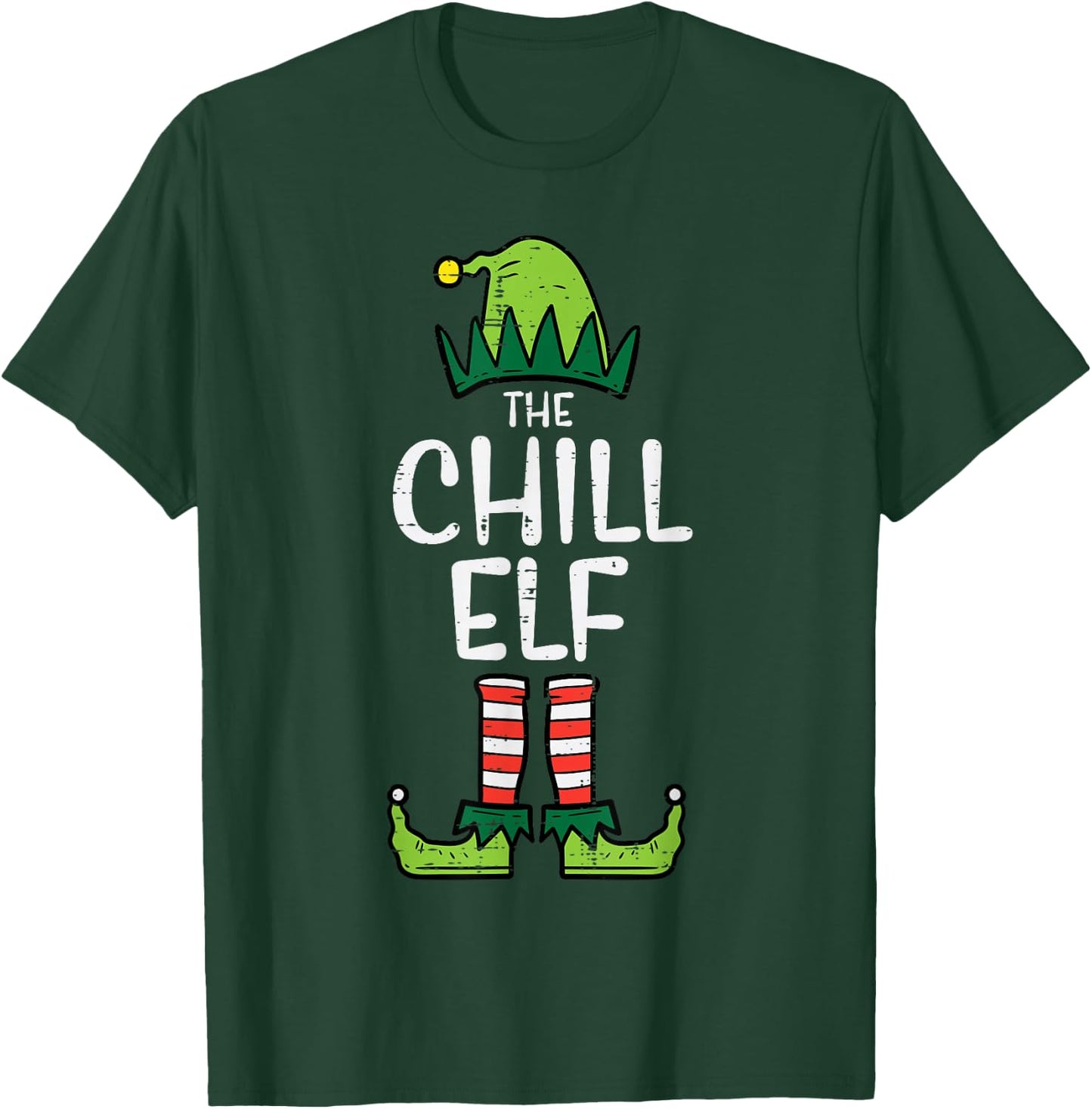 Chill Elf Xmas Matching Christmas For Family T-Shirt - T-Shirt | Forest
