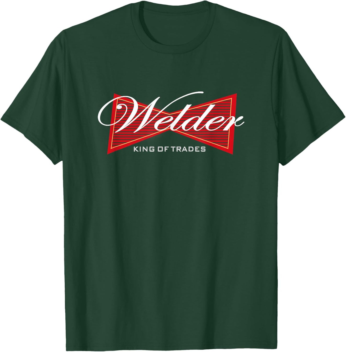 Funny Welder King of Trades Shirt Gift T-Shirt - T-Shirt | Forest