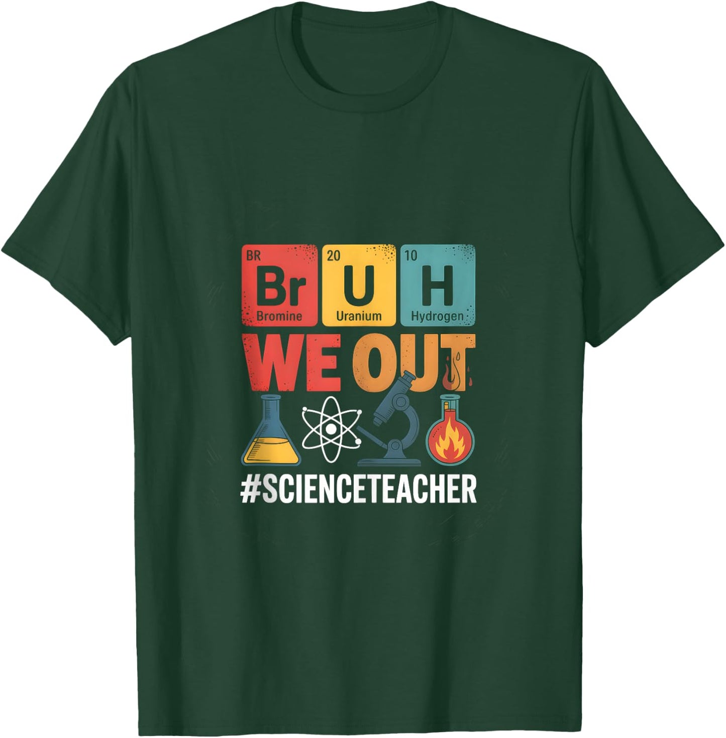 Vintage Last Day of School Science Teacher Appreciation T-Shirt - T-Shirt | Forest