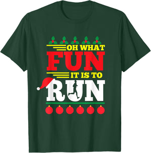 Funny Ugly Christmas Running Kids Adults Runners T-Shirt - T-Shirt | Forest