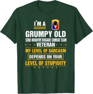 Grumpy Old 53rd Infantry Brigade Combat Team Veteran Xmas T-Shirt - T-Shirt | Forest