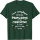 Women's Princess Humour Gift Personalised Christine Name T-Shirt - T-Shirt | Forest