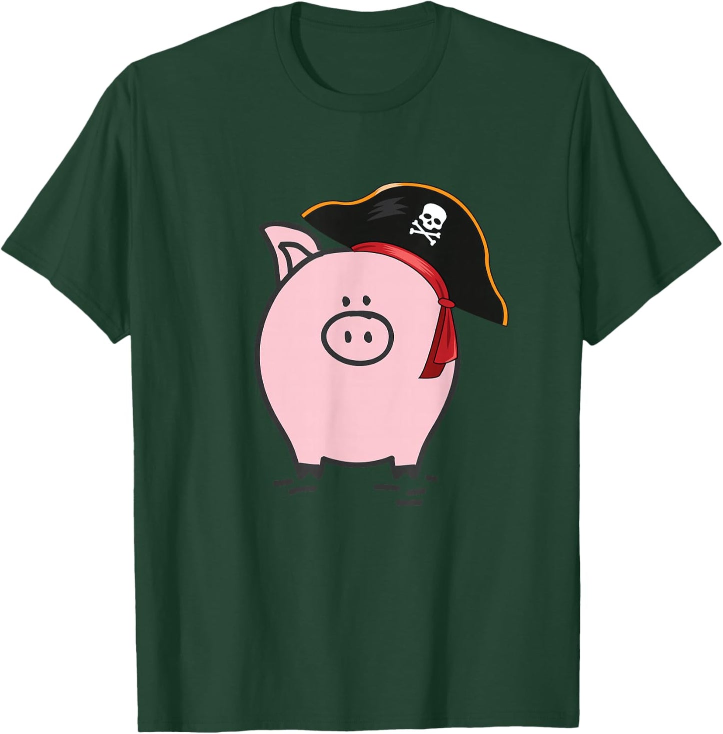 Pig Pirate Piglets Farmer Pig Day T-Shirt - T-Shirt | Forest
