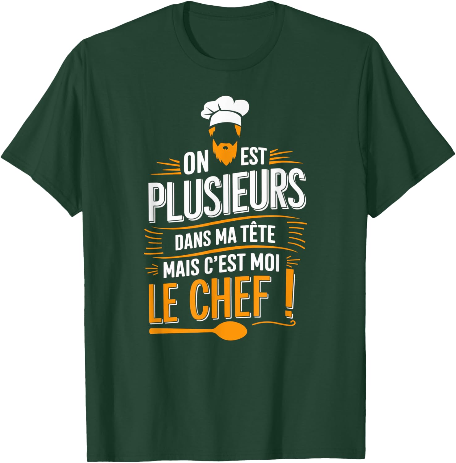 We Are Several In My Head But It's Me The Chef Cuisto , Black, S T-Shirt - T-Shirt | Forest