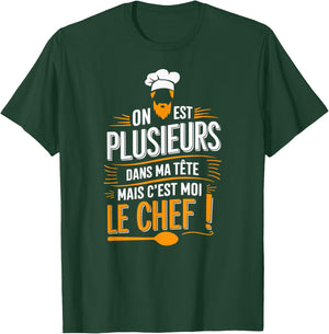 We Are Several In My Head But It's Me The Chef Cuisto , Black, S T-Shirt - T-Shirt | Forest