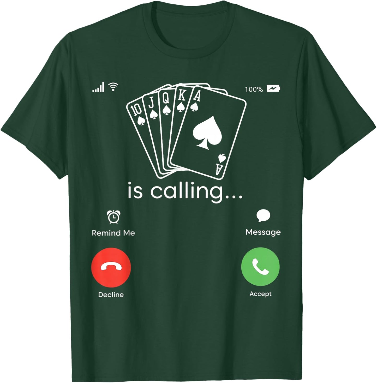 Poker Dealer Costume Gambling Poker Card Game Poker T-Shirt - T-Shirt | Forest