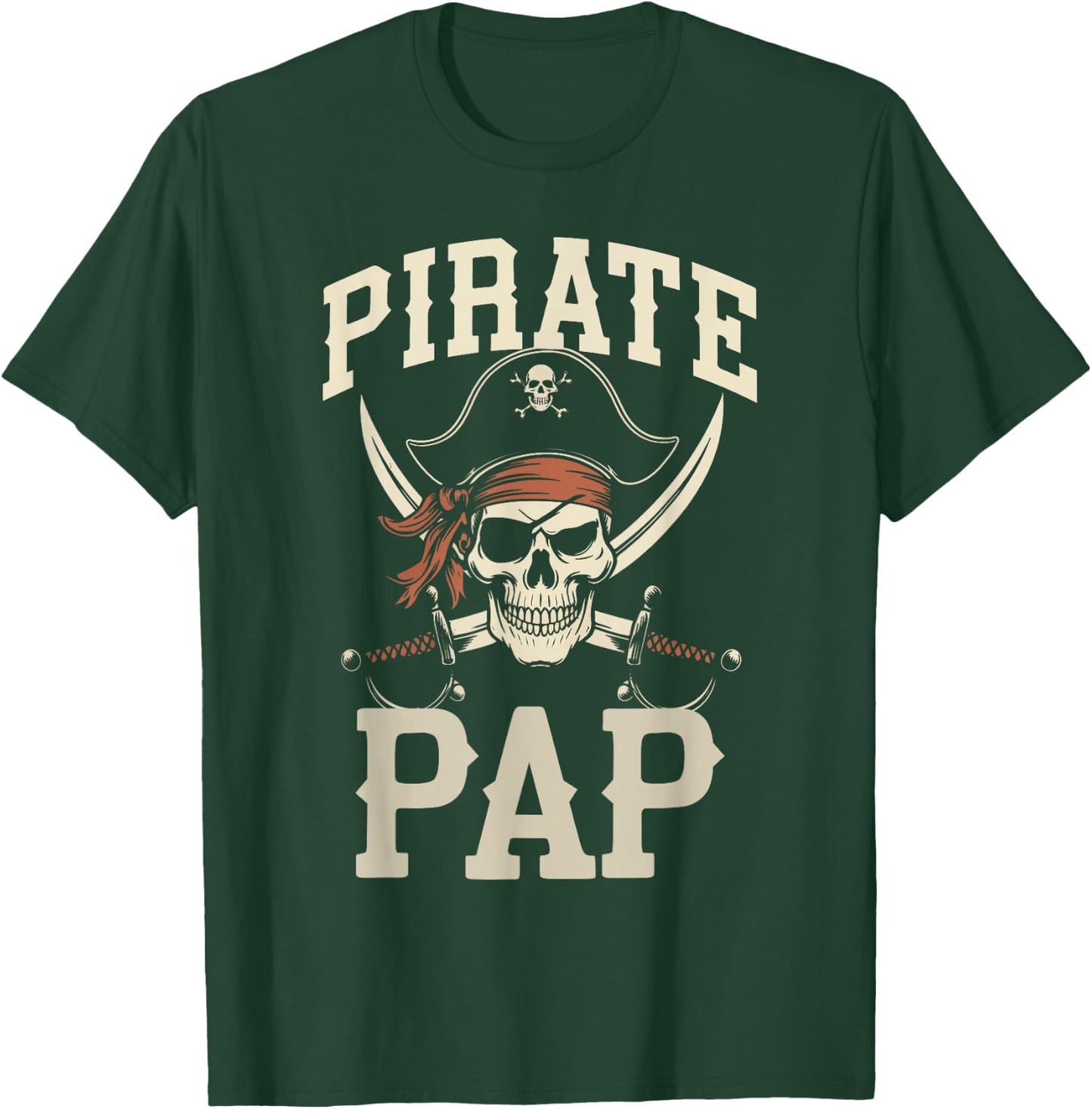 Pirate Pap Funny Captain Matching Grandpa Halloween Costume T-Shirt - T-Shirt | Forest