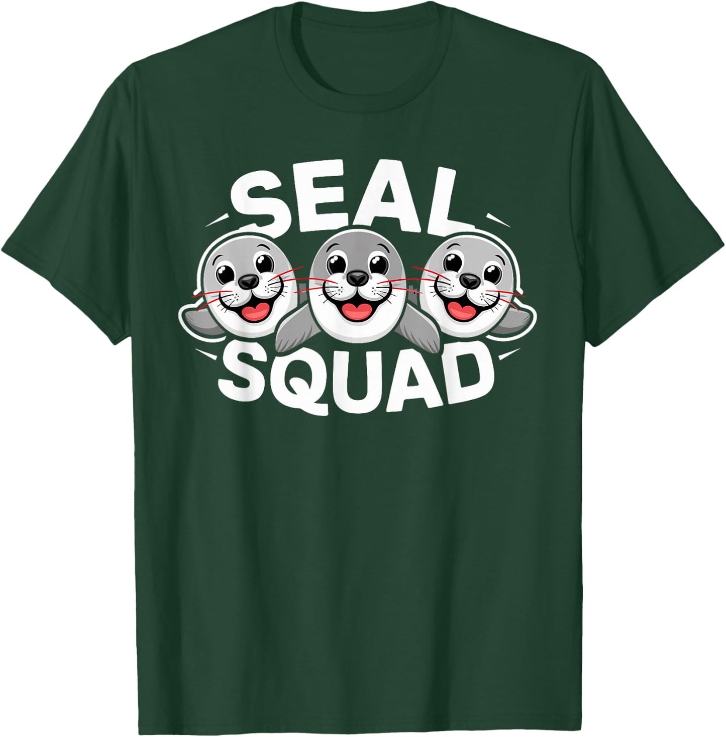 Seal Squad Design for Seal Lover Stuff | Kids Seal T-Shirt - T-Shirt | Forest