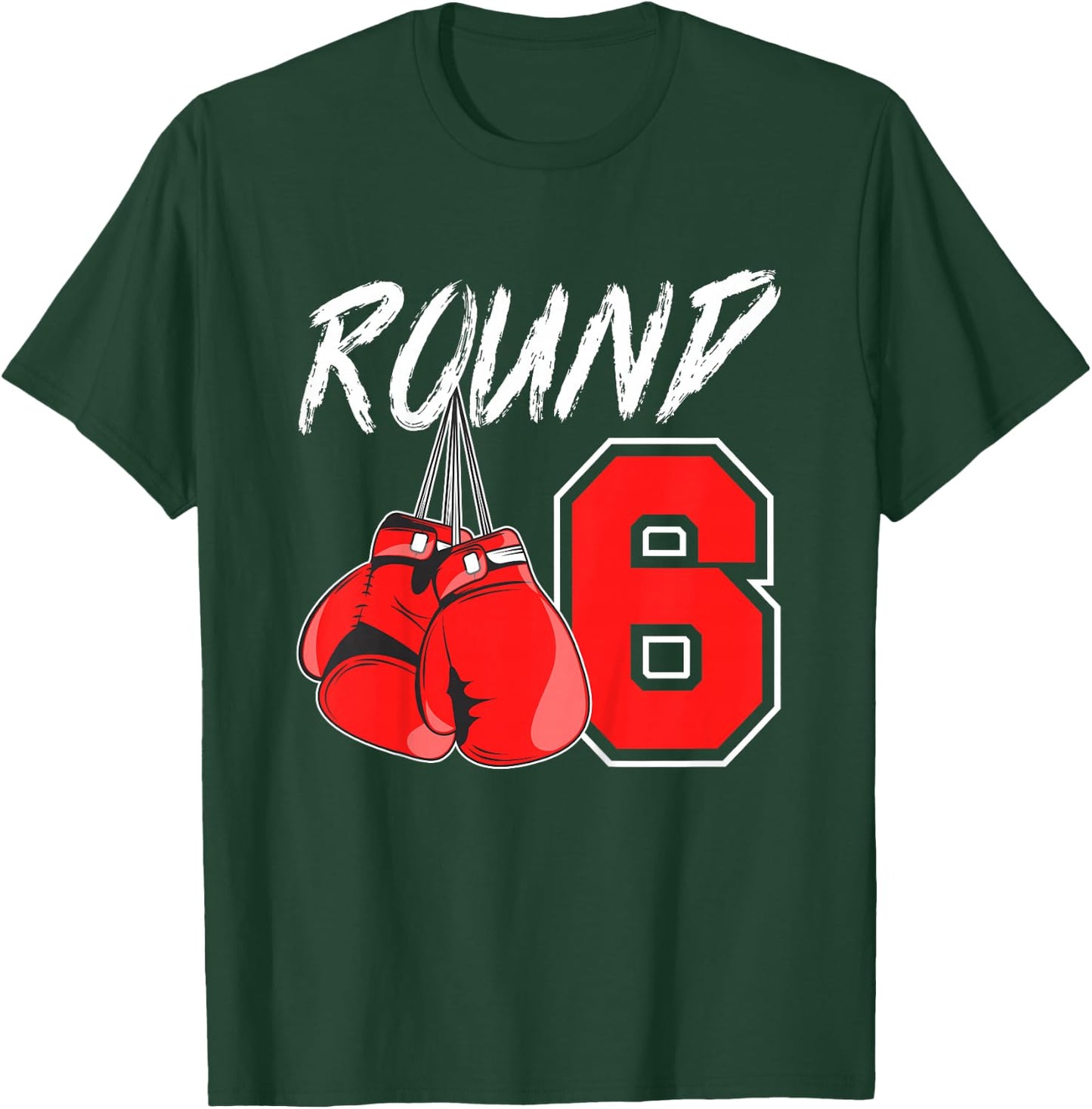 Kids 6th Birthday Boxing Boy 6 Year Old Boxer Bday Party T-Shirt - T-Shirt | Forest