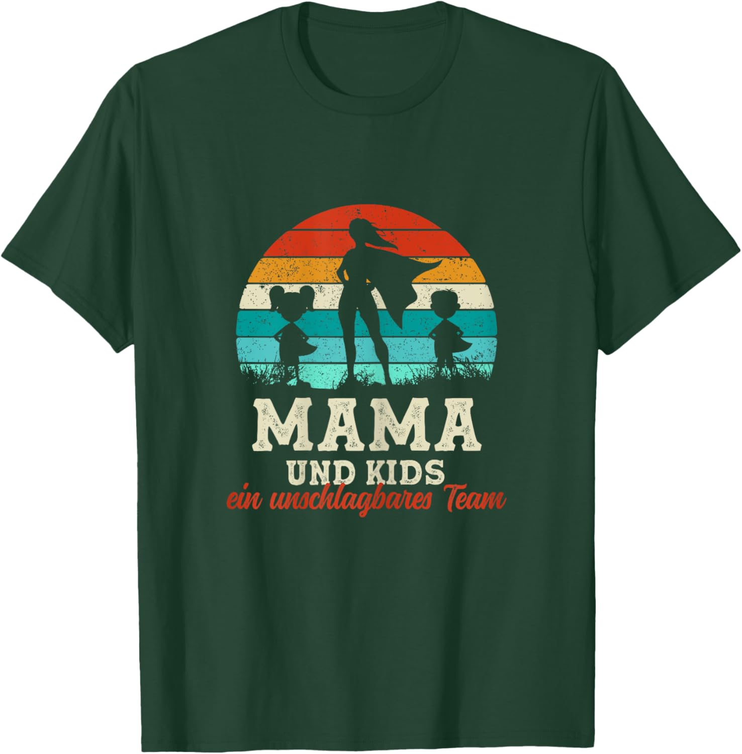 Team Mama Kids Kinder Superheld Muttertag Stolze Super Mama T-Shirt - T-Shirt | Forest
