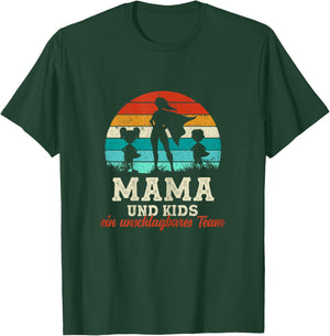 Team Mama Kids Kinder Superheld Muttertag Stolze Super Mama T-Shirt - T-Shirt | Forest